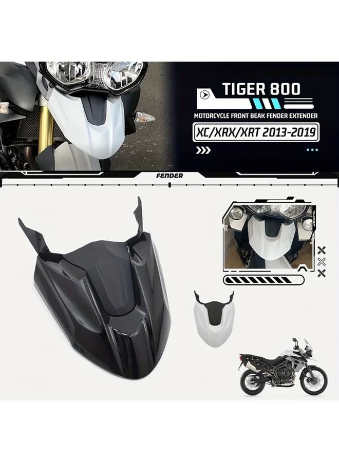 Tiger 800 XC XRT XRX 2013 2019 Front Fender Cover Bird Beak Extension Plate Black - Image 1
